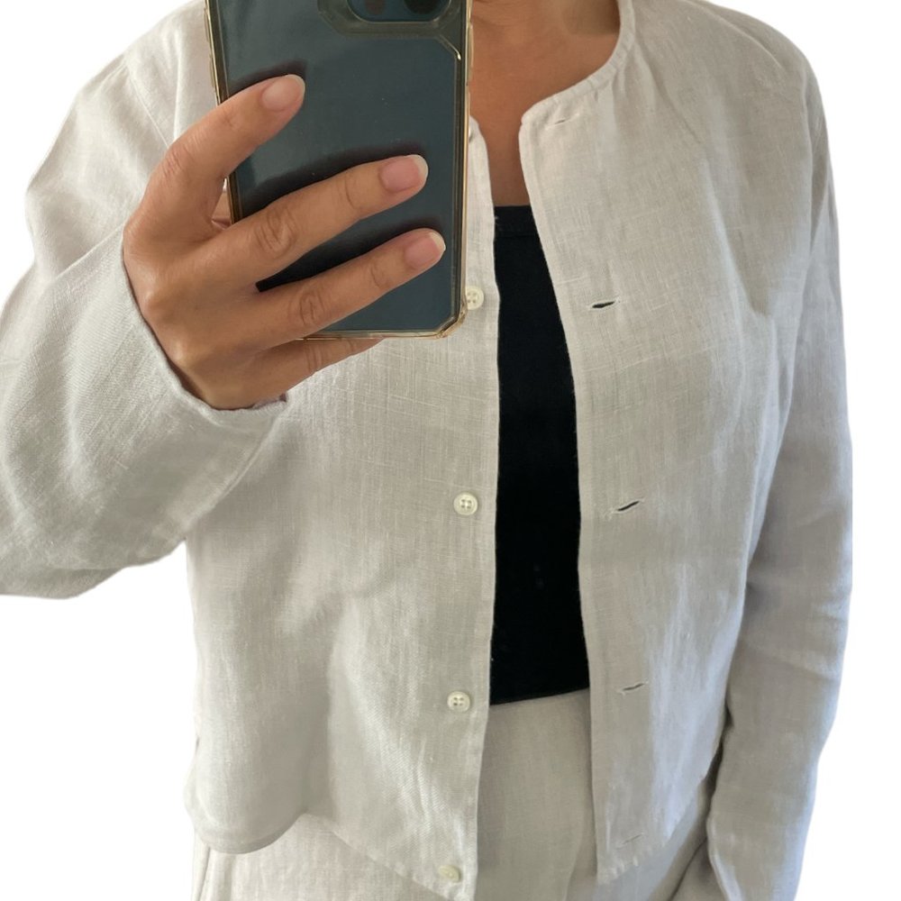 Vintage Agnes b. Linen Jacket Sz 2